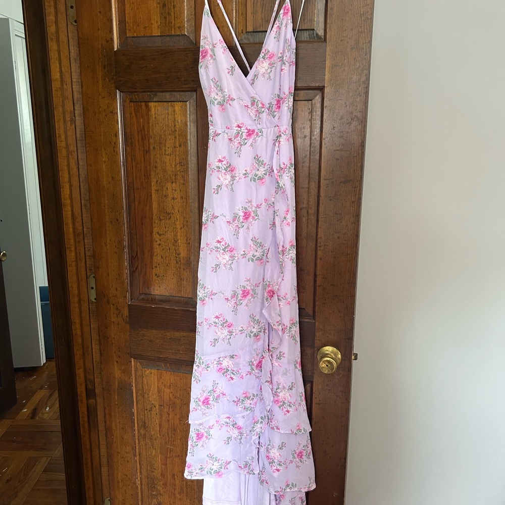 Lulus Floral Pink Maxi Dress